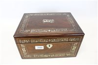 Lot 3584 - Edwardian rosewood dressing case with inlaid...