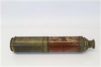 Lot 3586 - 19th century three-draw brass telescope with...