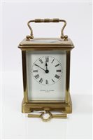 Lot 3650 - Early 20th century carriage clock with eight...