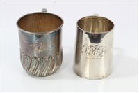 Lot 3646 - Victorian silver christening mug of...