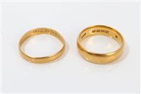 Lot 3329 - Two 22ct gold wedding rings