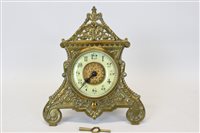 Lot 3570 - Late 19th century Strut clock with French...