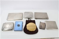 Lot 3608 - Collection of silver cigarette cases, together...