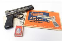 Lot 3603 - Webley Junior .177 calibre air pistol,...