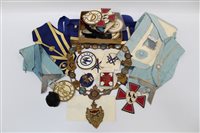 Lot 3604 - Selection of Masonic regalia - including...