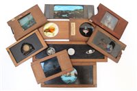 Lot 3625 - Collection of ten unusual magic lantern slides...