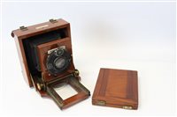 Lot 3630 - A Lancaster mahogany and brass plate...