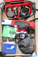 Lot 3633 - Fuji ST605N SLR Camerasera with various lenses...