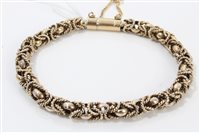 Lot 3282 - Yellow metal fancy link bracelet (tests as 9ct)