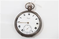 Lot 3283 - Limit silver cased pocket watch