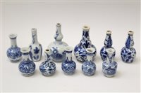 Lot 2836 - Antique Chinese blue and white pottery dolls'...