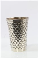 Lot 3642 - Victorian silver christening beaker of...