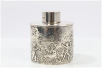 Lot 3645 - Edwardian silver tea caddy of oval form, with...