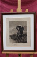 Lot 1056 - Frank Paton (1855 - 1909), signed etching -...