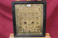 Lot 1111 - George III needlework sampler by Susanna Lake...