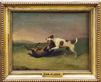 Lot 1059 - Samuel Alken (1756 - 1815), oil on canvas -...