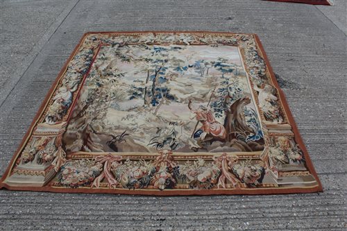 Lot 1507 - Aubusson-style tapestry wall hanging with 17th...