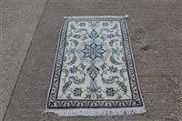 Lot 1517 - Nain rug - cream ground with foliate ornament...
