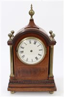 Lot 1532 - 19th century inlaid mahogany cased mantel...