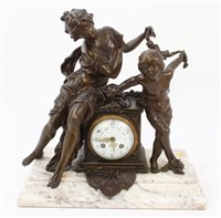 Lot 1534 - Early 20th century French bronzed spelter...