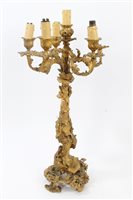 Lot 799 - 19th century French ormolu six-sconce...