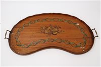 Lot 811 - Edwardian satinwood and polychrome painted...