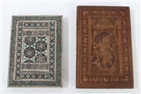 Lot 813 - 19th century Indian carved sandalwood card...