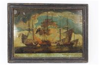 Lot 817 - 19th century reverse print on glass...