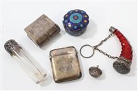 Lot 821 - Vertu items - including Victorian ruby glass...