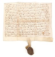 Lot 822 - Rare 13th / 14th century document on vellum,...