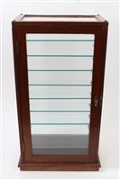 Lot 849 - Edwardian mahogany table-top display cabinet,...