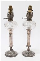 Lot 856 - Pair of late 19th century silver plated peg...