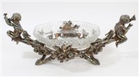 Lot 892 - Early 20th century French cut glass and silver...