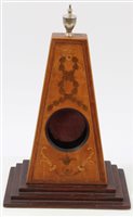 Lot 907 - Victorian marquetry inlaid pocket watch holder...