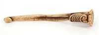 Lot 933 - Antique Japanese carved stag antler Sashi...