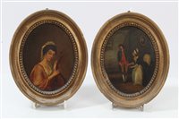 Lot 944 - English School, early 19th century, pair of...