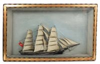 Lot 953 - 19th century scratch-built ship diorama - the...