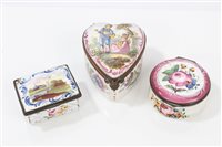 Lot 965 - Two 18th century Staffordshire enamel snuff...