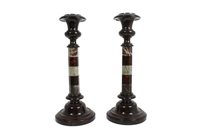 Lot 974 - Pair late 19th century serpentine marble...