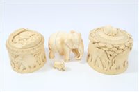 Lot 993 - Two late 19th / early 20th century ivory...