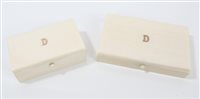 Lot 996 - Two 1930s ivory boxes with gold initial 'D' on...