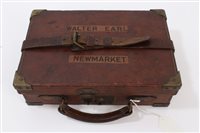 Lot 1009 - Edwardian brass mounted leather cartridge...