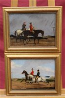 Lot 1048 - Pair of Victorian English School oils on panel...