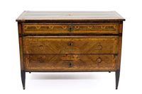 Lot 1334 - 18th century North Italian walnut and...