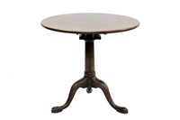 Lot 1342 - Good George II mahogany supper table, circular...