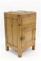 Lot 1348 - Antique pine 'frigette' refrigerator of...