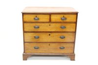 Lot 1369 - George III mahogany chest of drawers with...