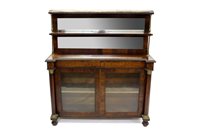 Lot 1375 - Regency rosewood marquetry inlaid and gilt...