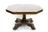 Lot 1376 - Good George IV rosewood breakfast table, the...