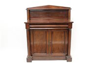 Lot 1387 - Early Victorian mahogany chiffonier with...